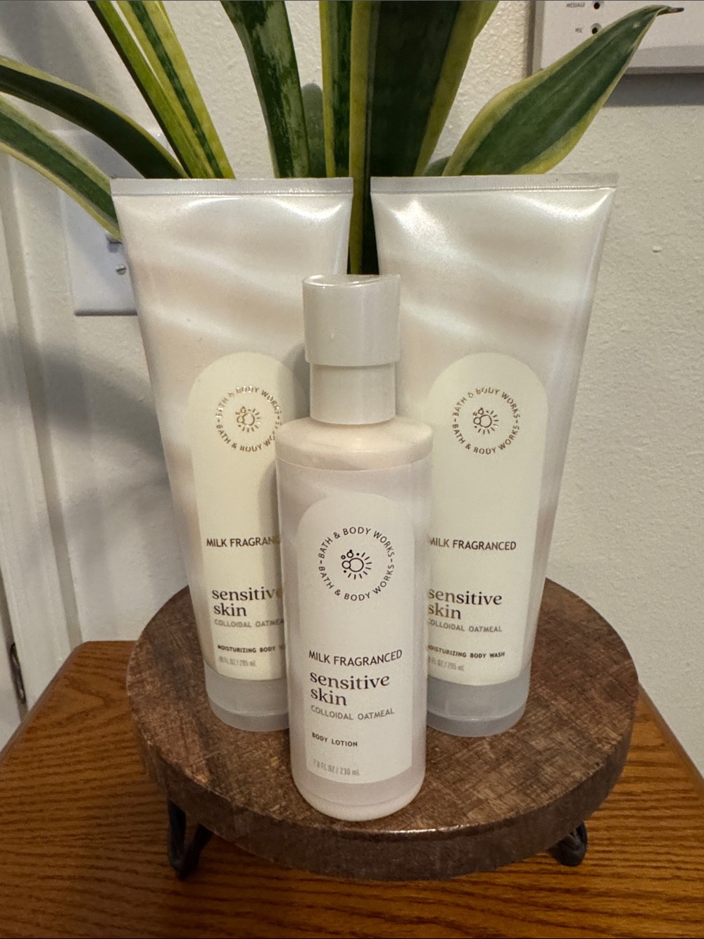 Bath & Body Works Sensitive Skin Milk Fragranced Body Wash and Lotion